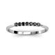 2 - Reina 2.30 mm Black Diamond 7 Stone Wedding Band 