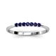 2 - Reina 2.30 mm Blue Sapphire 7 Stone Wedding Band 