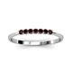 2 - Reina 2.30 mm Red Garnet 7 Stone Wedding Band 