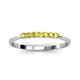 2 - Reina 2.30 mm Yellow Diamond 7 Stone Wedding Band 