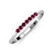 3 - Reina 2.30 mm Ruby 7 Stone Wedding Band 