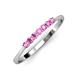 3 - Reina 2.30 mm Pink Sapphire 7 Stone Wedding Band 