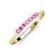 3 - Reina 2.30 mm Pink Sapphire 7 Stone Wedding Band 
