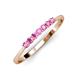 3 - Reina 2.30 mm Pink Sapphire 7 Stone Wedding Band 