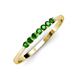 3 - Reina 2.30 mm Green Garnet 7 Stone Wedding Band 