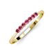 3 - Reina 2.30 mm Pink Tourmaline 7 Stone Wedding Band 