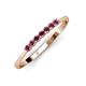 3 - Reina 2.30 mm Rhodolite Garnet 7 Stone Wedding Band 