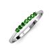 3 - Reina 2.30 mm Green Garnet 7 Stone Wedding Band 