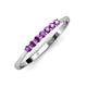 3 - Reina 2.30 mm Amethyst 7 Stone Wedding Band 