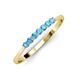 3 - Reina 2.30 mm Blue Topaz 7 Stone Wedding Band 