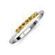 3 - Reina 2.30 mm Citrine 7 Stone Wedding Band 