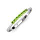 3 - Reina 2.30 mm Peridot 7 Stone Wedding Band 