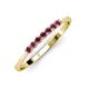 3 - Reina 2.30 mm Rhodolite Garnet 7 Stone Wedding Band 