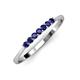 3 - Reina 2.30 mm Blue Sapphire 7 Stone Wedding Band 