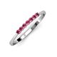 3 - Reina 2.30 mm Pink Tourmaline 7 Stone Wedding Band 