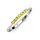 3 - Reina 2.30 mm Yellow Diamond 7 Stone Wedding Band 