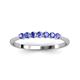 2 - Reina 2.60 mm Tanzanite 7 Stone Wedding Band 
