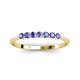 2 - Reina 2.60 mm Tanzanite 7 Stone Wedding Band 