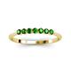 2 - Reina 2.60 mm Green Garnet 7 Stone Wedding Band 