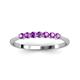 2 - Reina 2.60 mm Amethyst 7 Stone Wedding Band 
