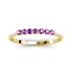 2 - Reina 2.60 mm Amethyst 7 Stone Wedding Band 