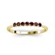 2 - Reina 2.60 mm Red Garnet 7 Stone Wedding Band 