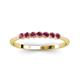 2 - Reina 2.60 mm Rhodolite Garnet 7 Stone Wedding Band 