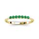 2 - Reina 2.60 mm Emerald 7 Stone Wedding Band 