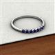 2 - Reina 2.60 mm Blue Sapphire 7 Stone Wedding Band 