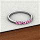2 - Reina 2.60 mm Pink Sapphire 7 Stone Wedding Band 