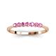 2 - Reina 2.60 mm Pink Sapphire 7 Stone Wedding Band 