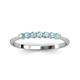 2 - Reina 2.60 mm Aquamarine 7 Stone Wedding Band 