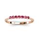 2 - Reina 2.60 mm Pink Tourmaline 7 Stone Wedding Band 