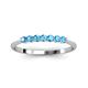 2 - Reina 2.60 mm Blue Topaz 7 Stone Wedding Band 