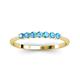 2 - Reina 2.60 mm Blue Topaz 7 Stone Wedding Band 
