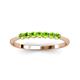 2 - Reina 2.60 mm Peridot 7 Stone Wedding Band 