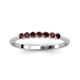 2 - Reina 2.60 mm Red Garnet 7 Stone Wedding Band 