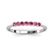 2 - Reina 2.60 mm Pink Tourmaline 7 Stone Wedding Band 