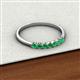 2 - Reina 2.60 mm Emerald 7 Stone Wedding Band 