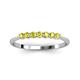 2 - Reina 2.60 mm Yellow Diamond 7 Stone Wedding Band 