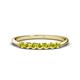1 - Reina 2.60 mm Yellow Diamond 7 Stone Wedding Band 