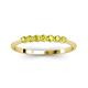 2 - Reina 2.60 mm Yellow Diamond 7 Stone Wedding Band 