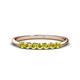 1 - Reina 2.60 mm Yellow Diamond 7 Stone Wedding Band 