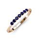 3 - Reina 2.60 mm Blue Sapphire 7 Stone Wedding Band 