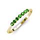 3 - Reina 2.60 mm Green Garnet 7 Stone Wedding Band 