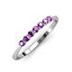 3 - Reina 2.60 mm Amethyst 7 Stone Wedding Band 