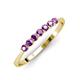 3 - Reina 2.60 mm Amethyst 7 Stone Wedding Band 