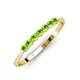 3 - Reina 2.60 mm Peridot 7 Stone Wedding Band 