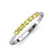 3 - Reina 2.60 mm Yellow Sapphire 7 Stone Wedding Band 