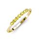 3 - Reina 2.60 mm Yellow Sapphire 7 Stone Wedding Band 